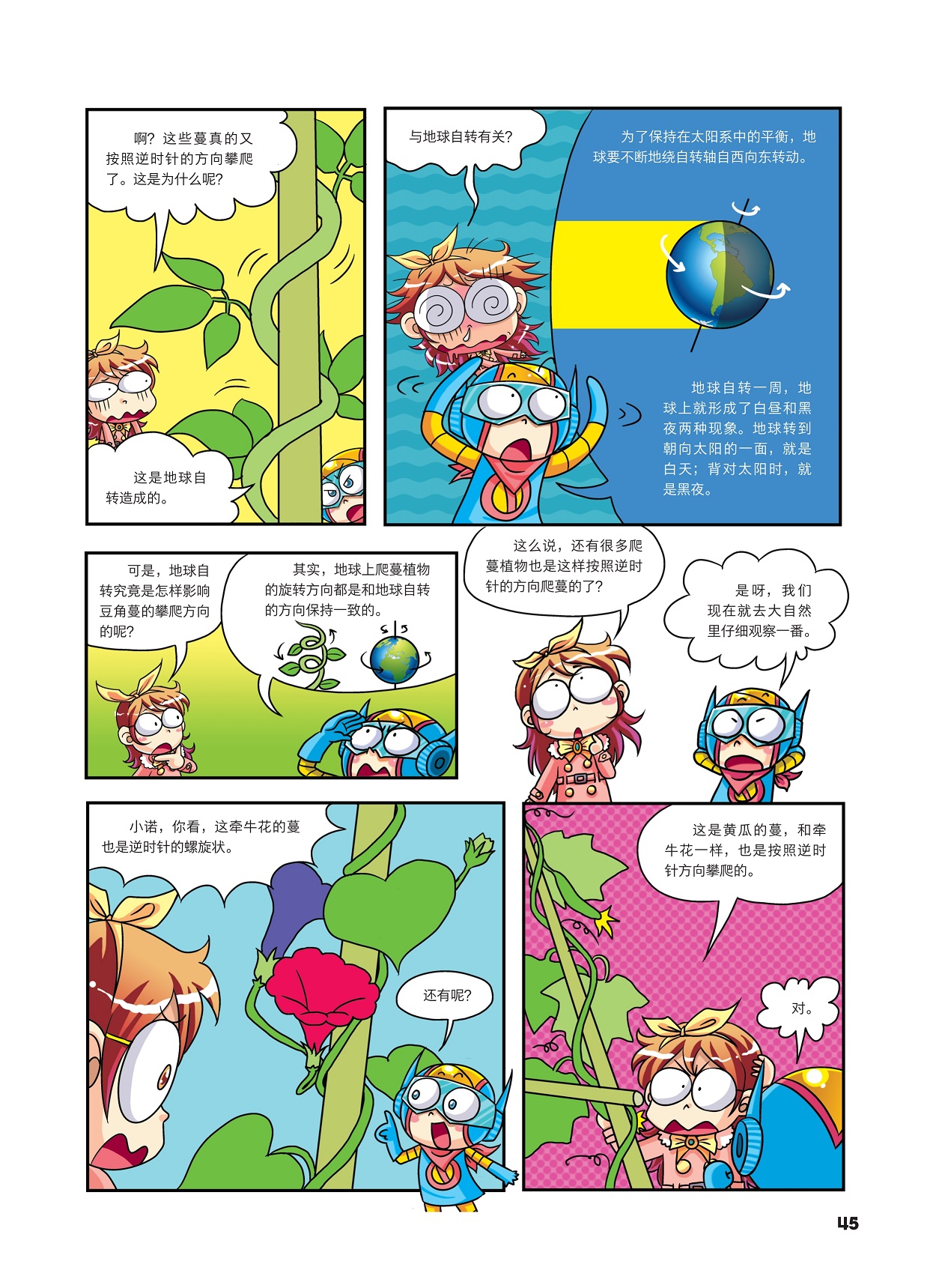 地球不断地绕自转轴自西向东转动,地球上形成了白昼和黑夜两种现象